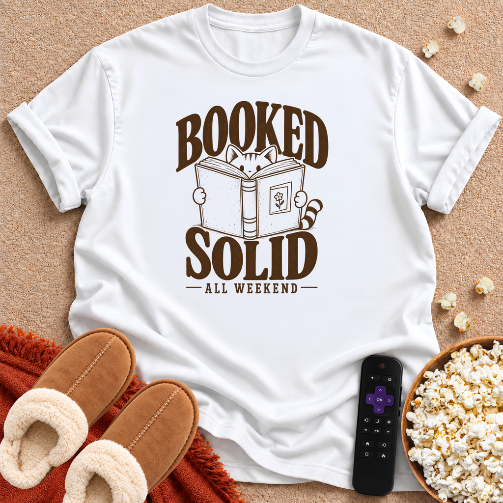 Booked Solid Cat T-shirt