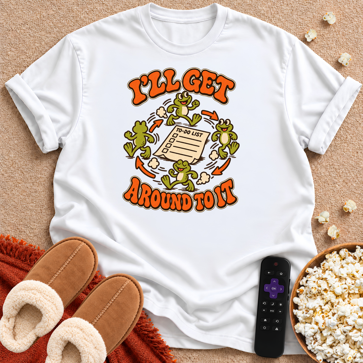 I'll Get Around To It Froggie T-shirt