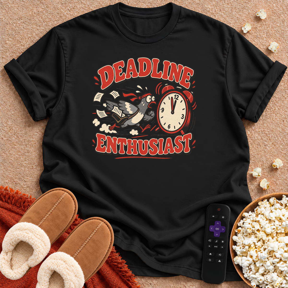 Deadline Enthusiast Pigeon T-shirt
