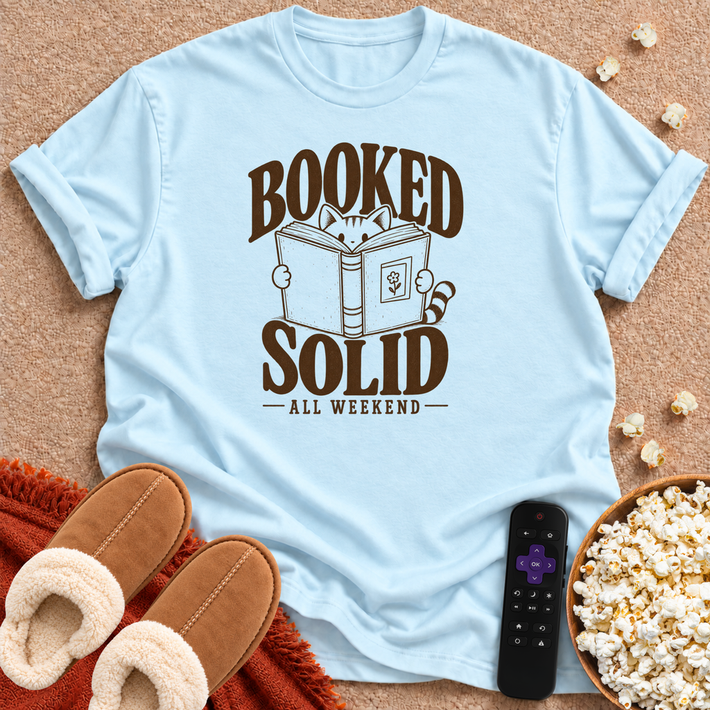 Booked Solid Cat T-shirt