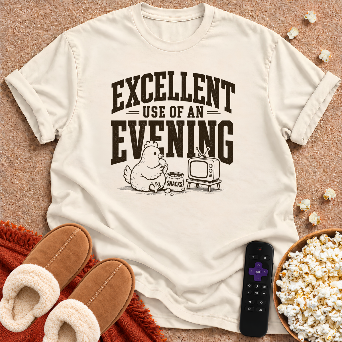 Excellent Use Of An Evening Chicken T-shirt
