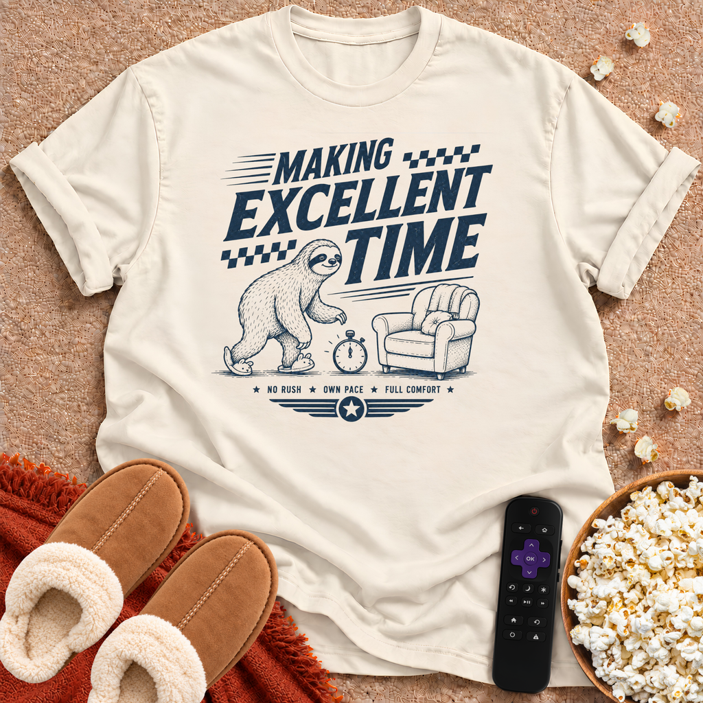 Making Excellent Time Sloth T-shirt