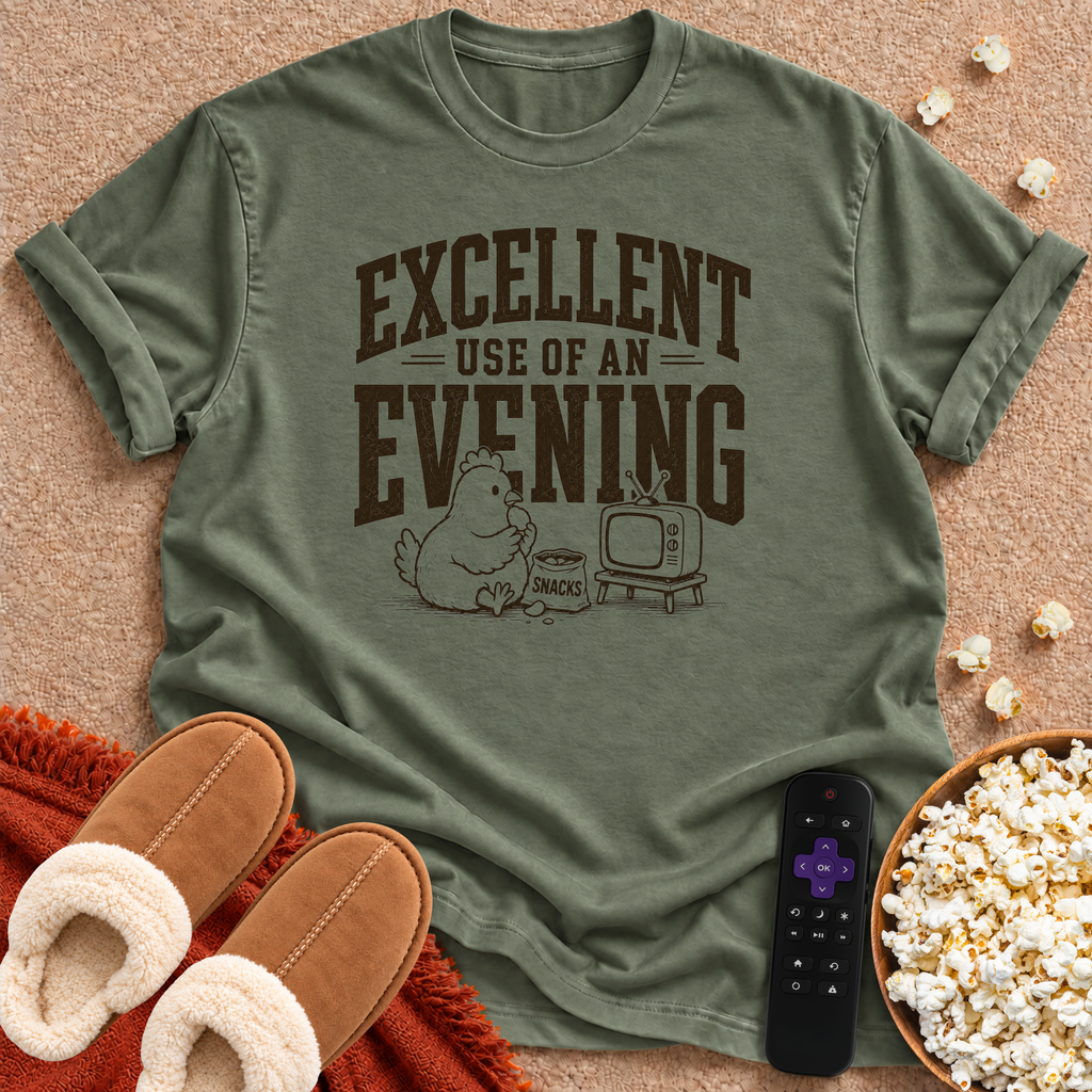 Excellent Use Of An Evening Chicken T-shirt