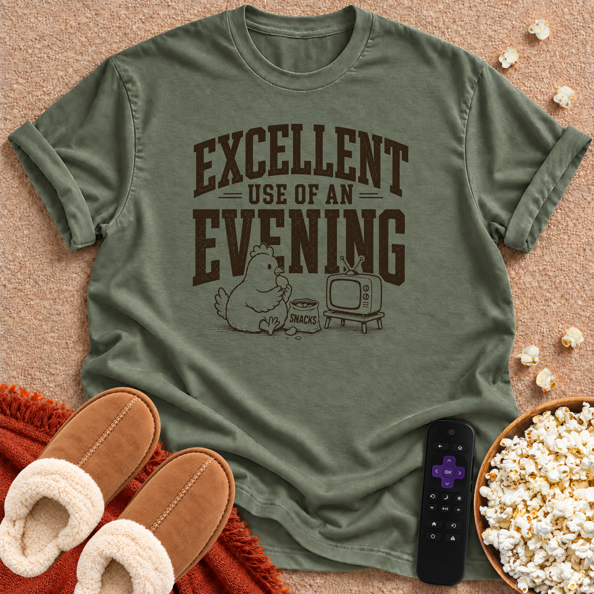 Excellent Use Of An Evening Chicken T-shirt