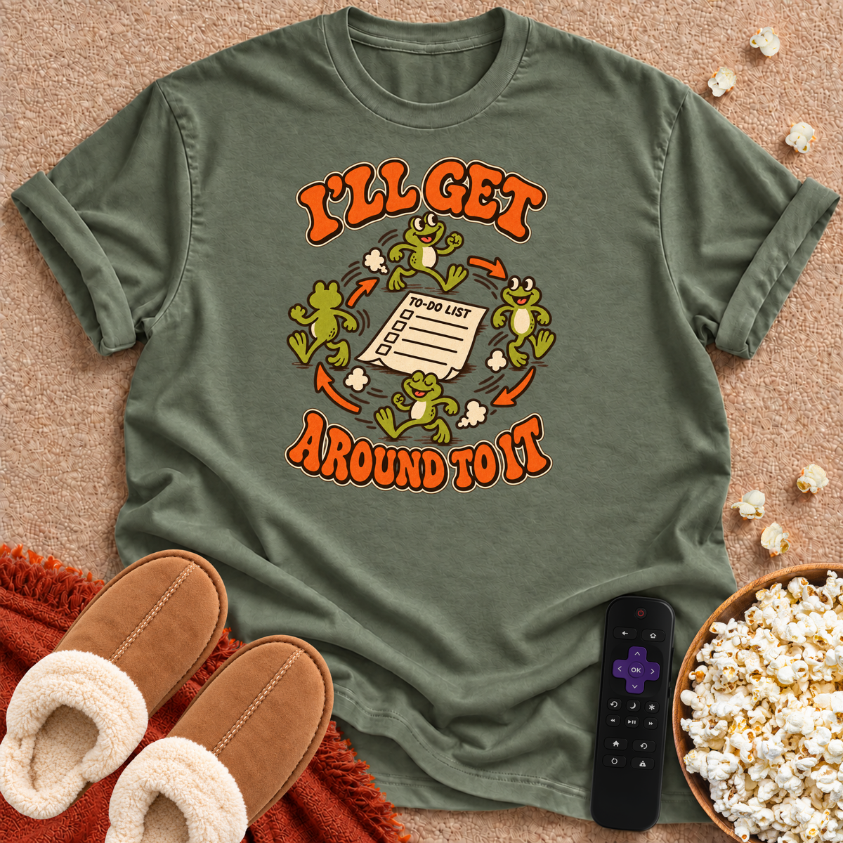 I'll Get Around To It Froggie T-shirt