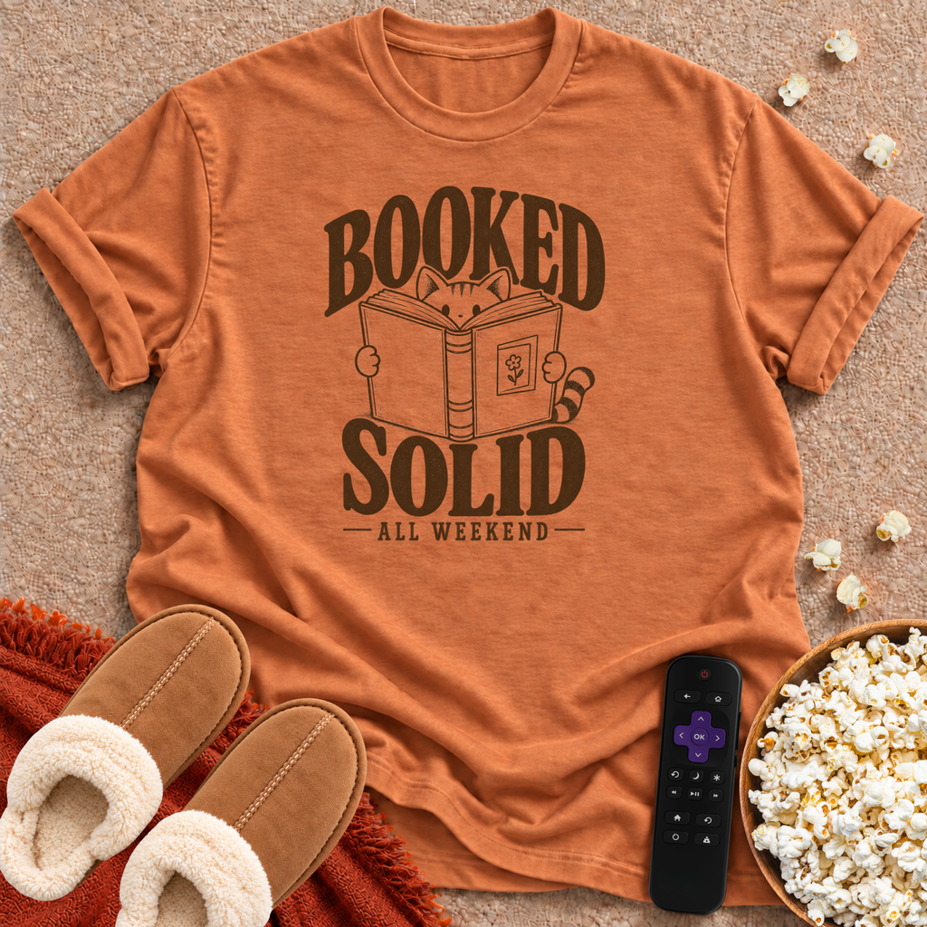 Booked Solid Cat T-shirt